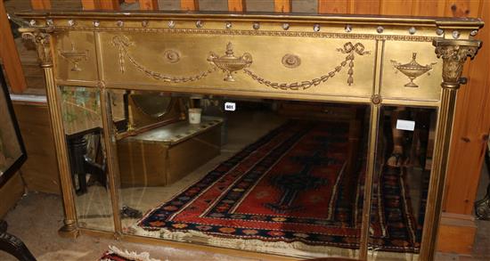 Late 19th century gilt decorated over mantel in the Regency style